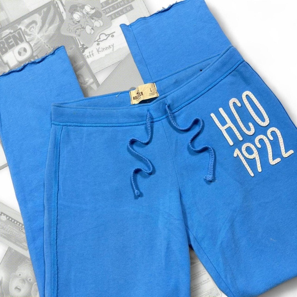 Vintage Y2K Light Blue Teal Hollister Bootcut Wide Leg Chunky Athletic Beach